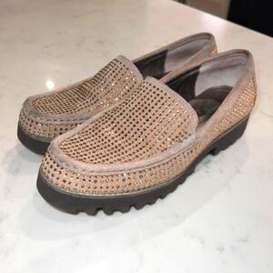 Donald J Pliner Suede slip-on beaded loafer Women's 7.5